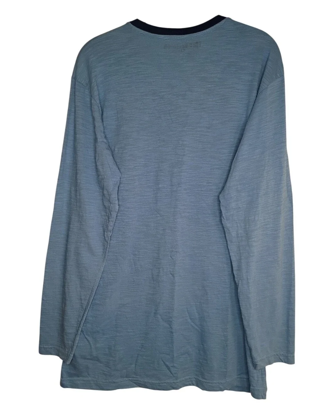True Religion Men's T-shirt Long Sleeves Blue Sz M V-Neck Indian Chief MSRP $149
